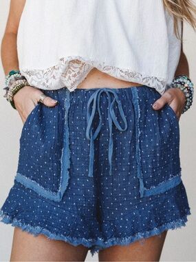 Sage+Fig Size L Polka Dot Fringe Shorts Size L
